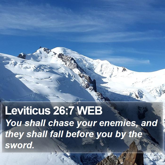 Leviticus 26:7 WEB Bible Study