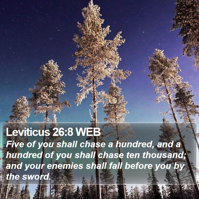 Leviticus 26:8 WEB Bible Study