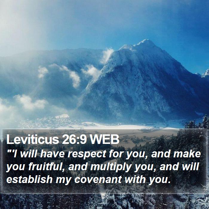 Leviticus 26:9 WEB Bible Study