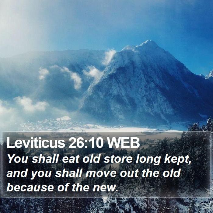 Leviticus 26:10 WEB Bible Study