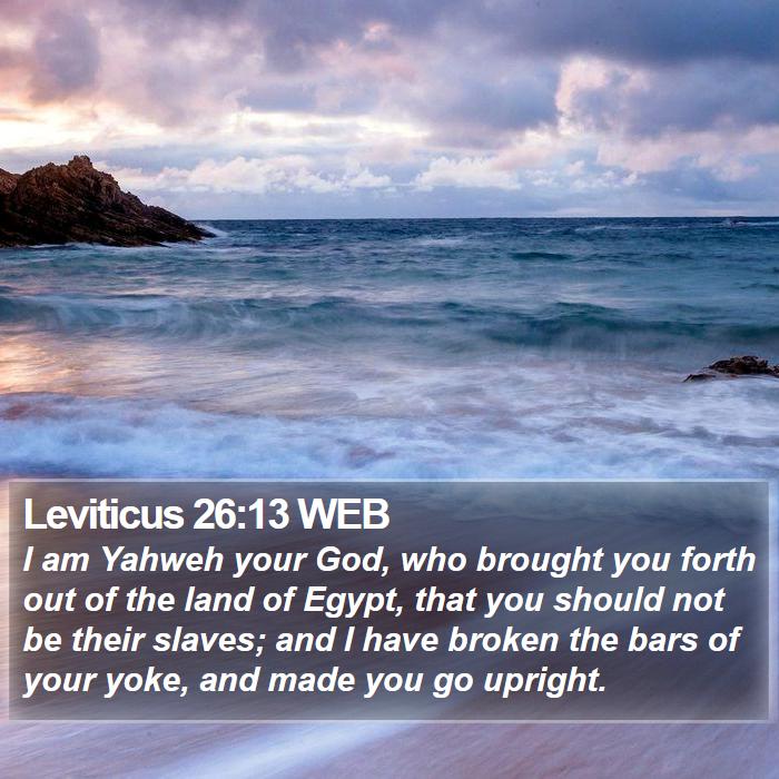 Leviticus 26:13 WEB Bible Study