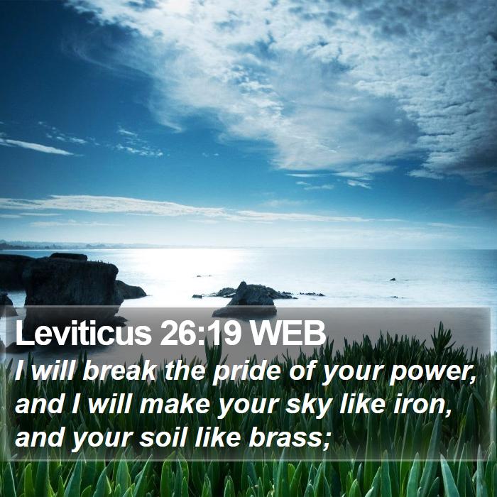 Leviticus 26:19 WEB Bible Study