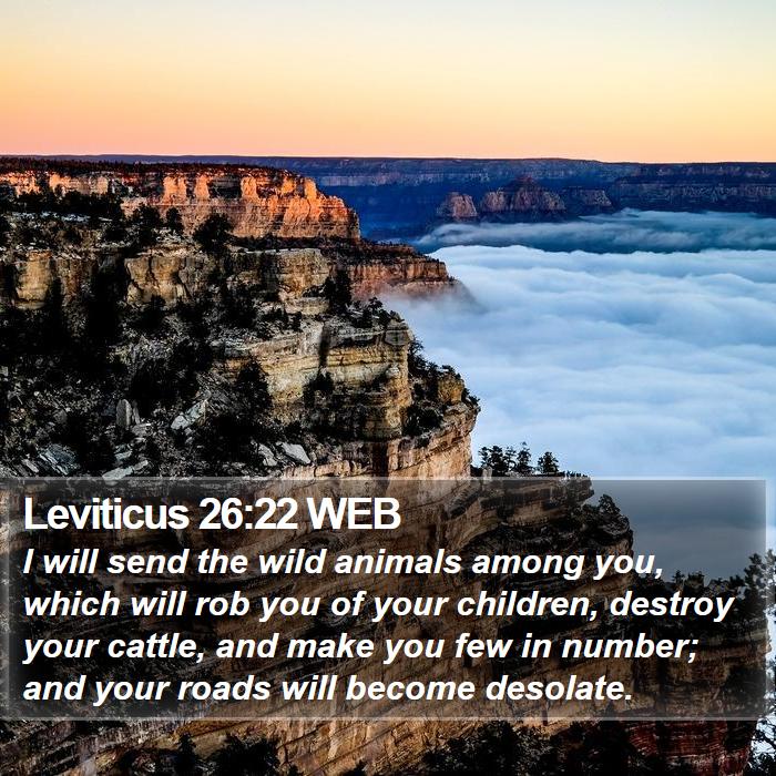 Leviticus 26:22 WEB Bible Study