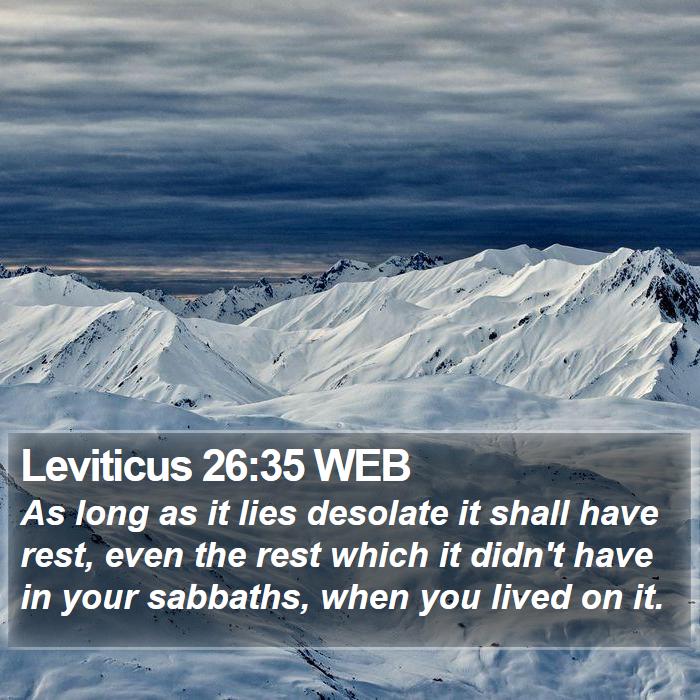 Leviticus 26:35 WEB Bible Study