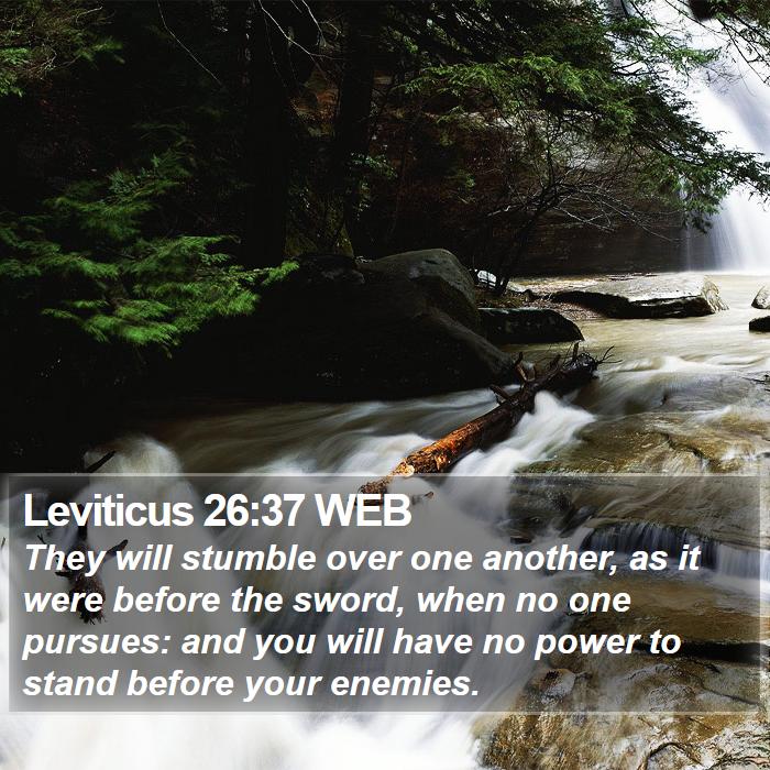 Leviticus 26:37 WEB Bible Study