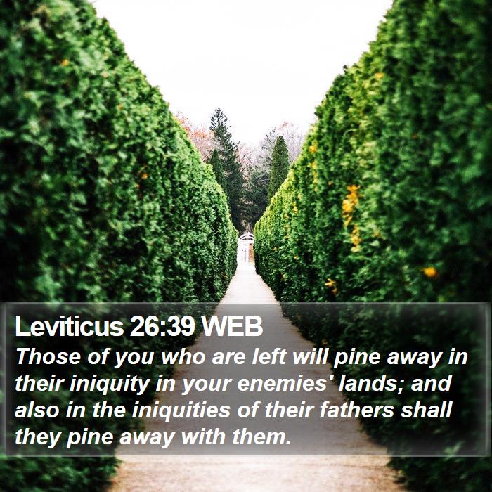 Leviticus 26:39 WEB Bible Study