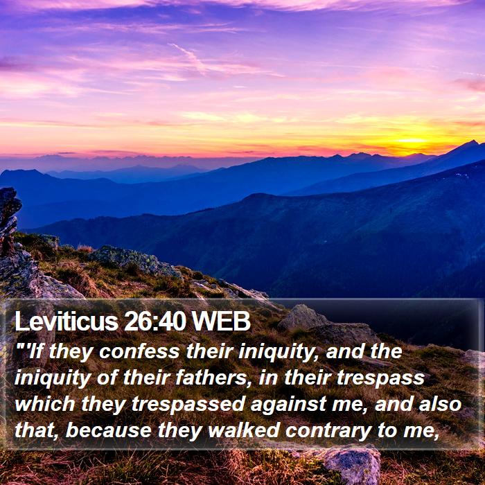 Leviticus 26:40 WEB Bible Study