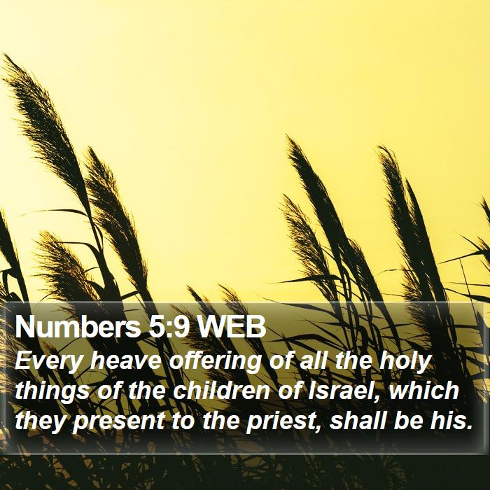 Numbers 5:9 WEB Bible Study