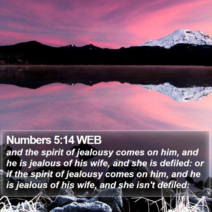 Numbers 5:14 WEB Bible Study