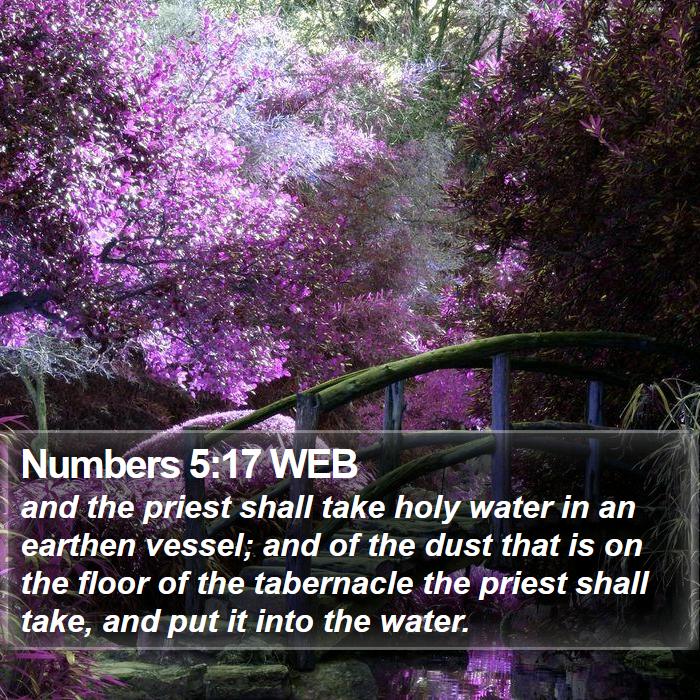 Numbers 5:17 WEB Bible Study