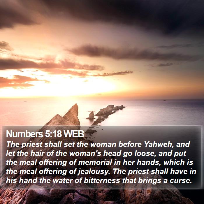 Numbers 5:18 WEB Bible Study