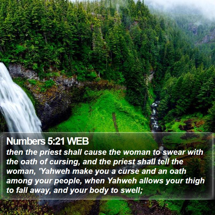 Numbers 5:21 WEB Bible Study