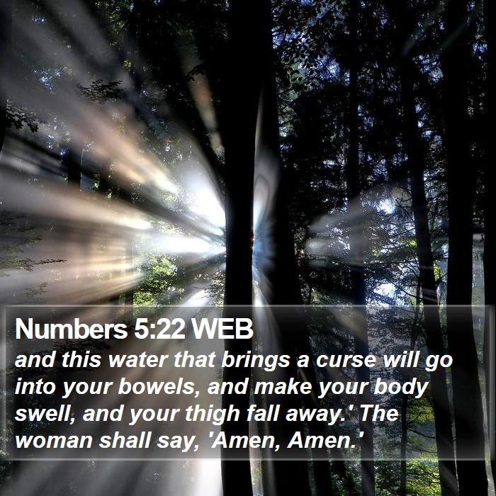 Numbers 5:22 WEB Bible Study