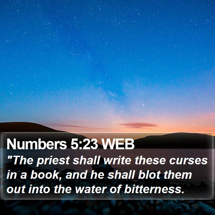 Numbers 5:23 WEB Bible Study