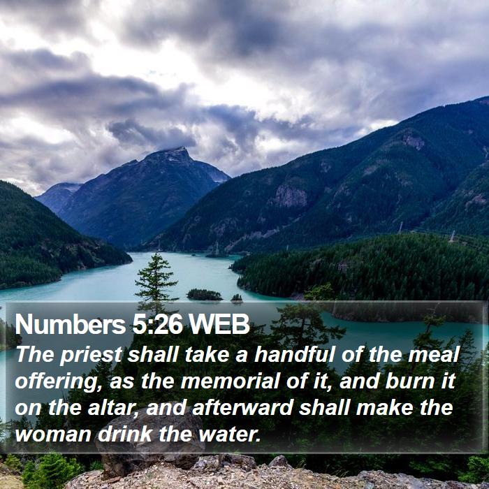 Numbers 5:26 WEB Bible Study