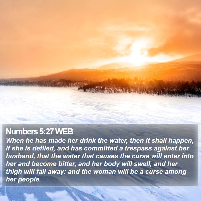 Numbers 5:27 WEB Bible Study