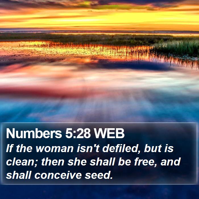 Numbers 5:28 WEB Bible Study