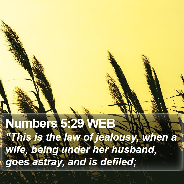 Numbers 5:29 WEB Bible Study