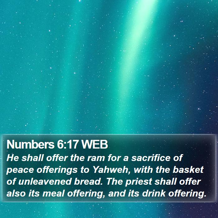 Numbers 6:17 WEB Bible Study