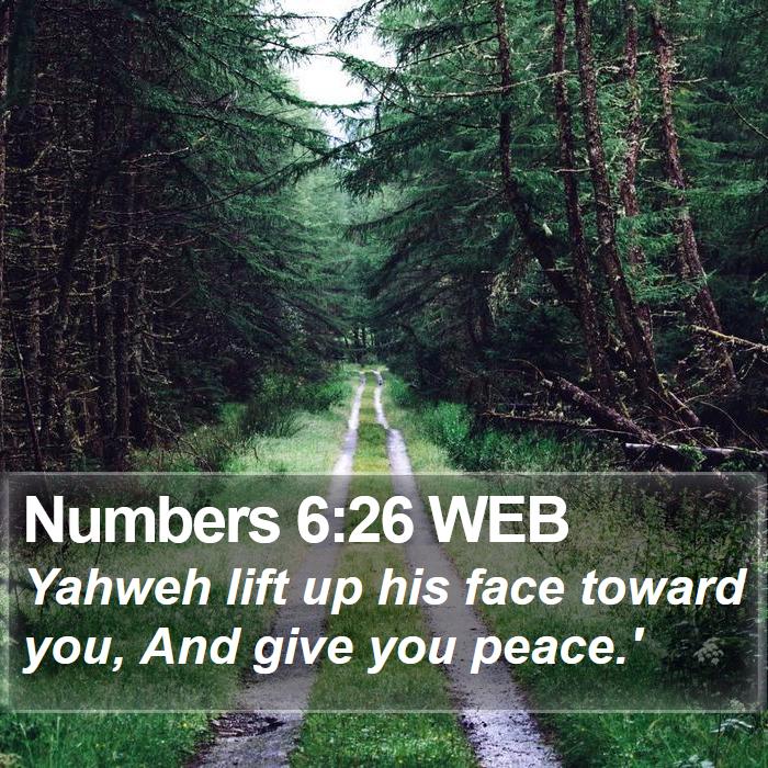 Numbers 6:26 WEB Bible Study