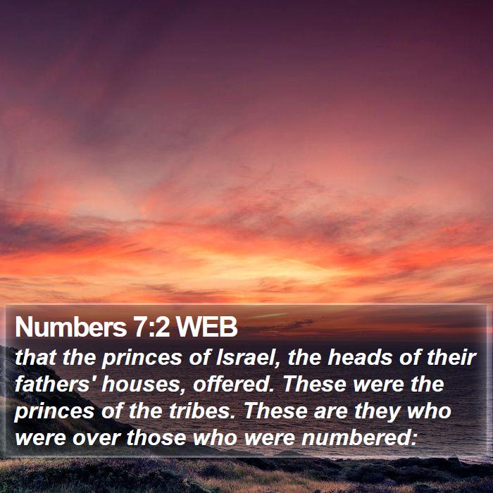 Numbers 7:2 WEB Bible Study