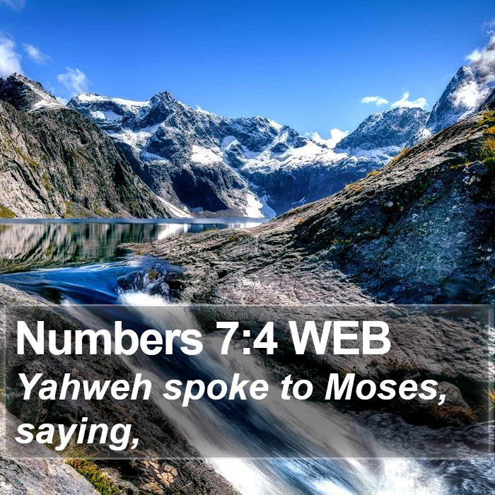 Numbers 7:4 WEB Bible Study