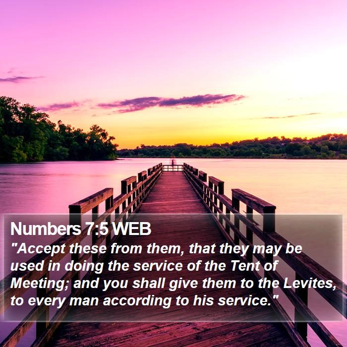 Numbers 7:5 WEB Bible Study