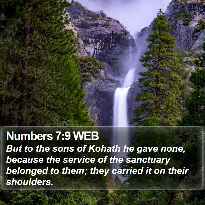 Numbers 7:9 WEB Bible Study