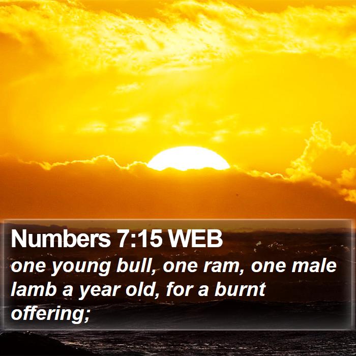 Numbers 7:15 WEB Bible Study