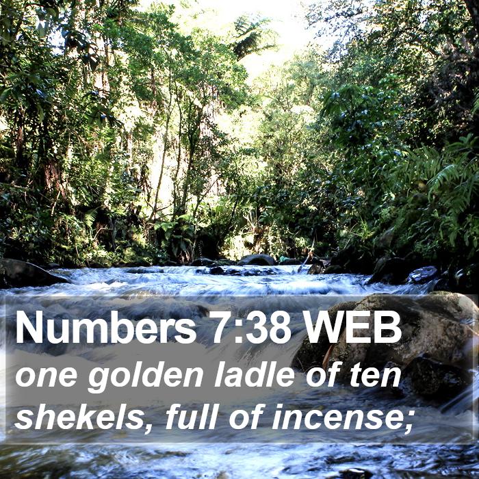 Numbers 7:38 WEB Bible Study