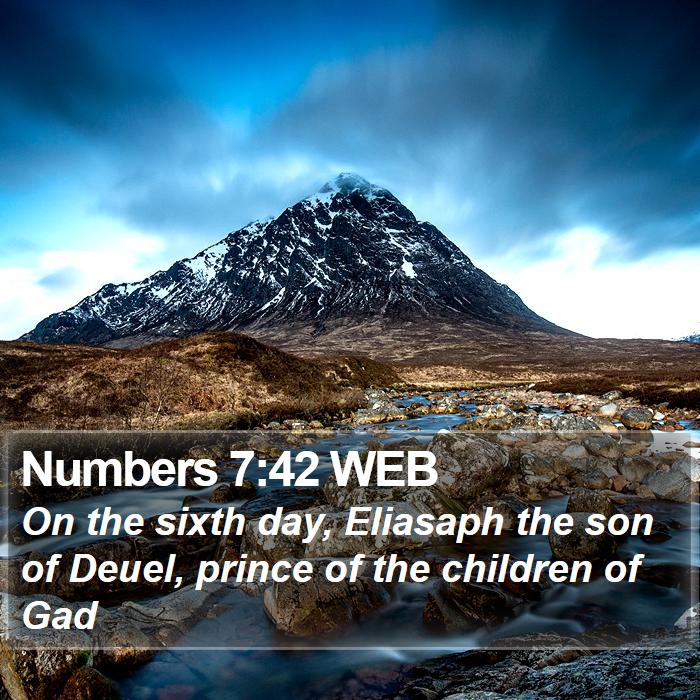 Numbers 7:42 WEB Bible Study