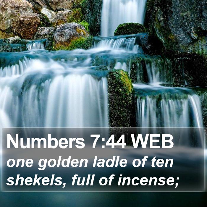 Numbers 7:44 WEB Bible Study