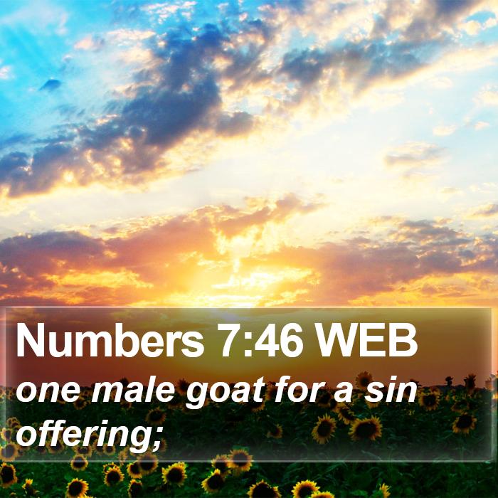 Numbers 7:46 WEB Bible Study