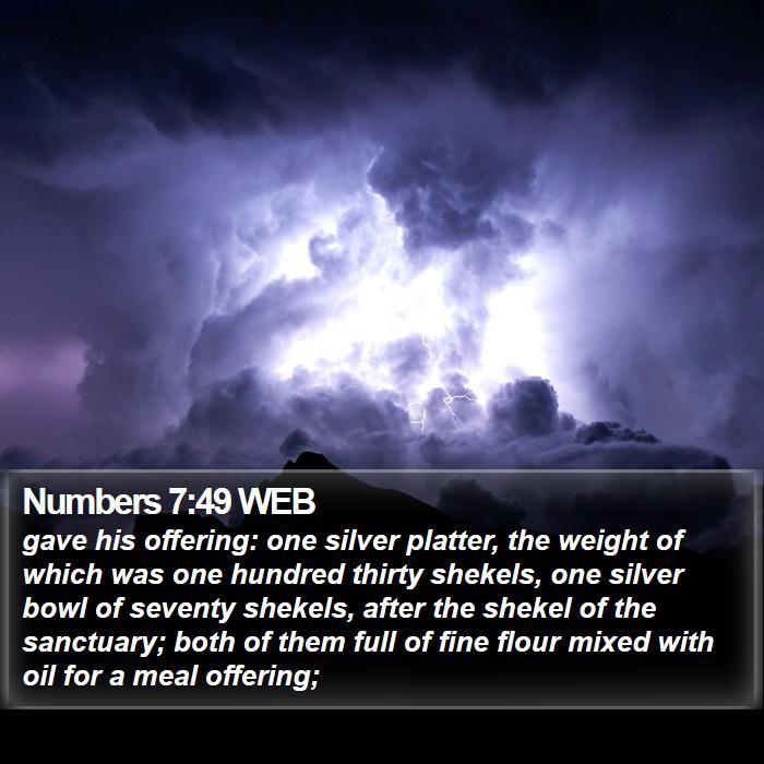 Numbers 7:49 WEB Bible Study