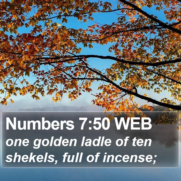 Numbers 7:50 WEB Bible Study