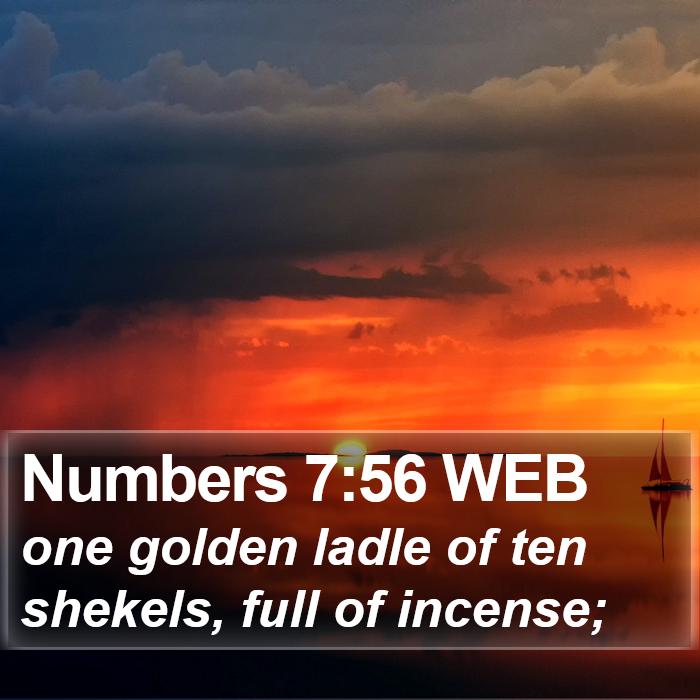 Numbers 7:56 WEB Bible Study