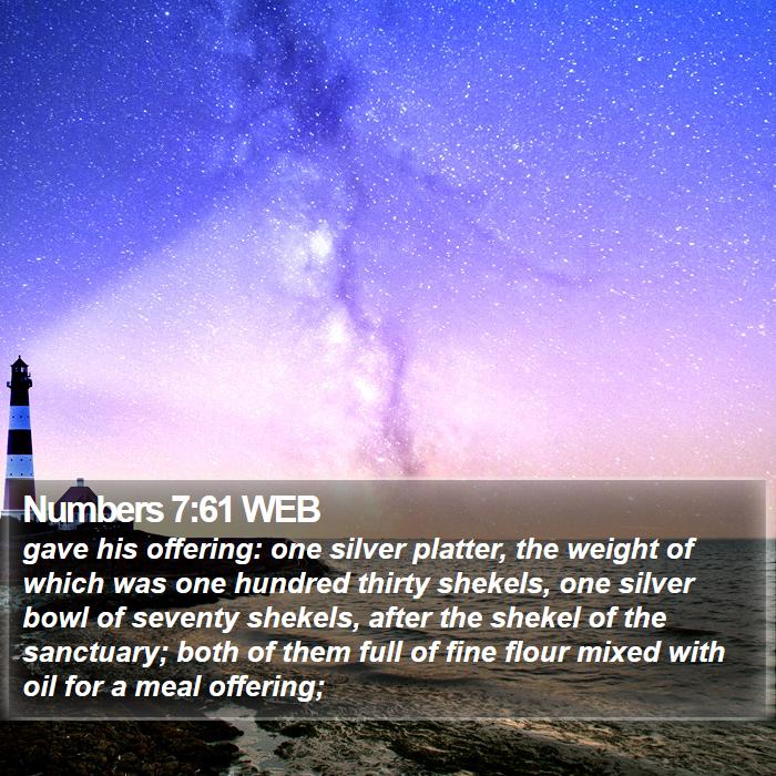 Numbers 7:61 WEB Bible Study