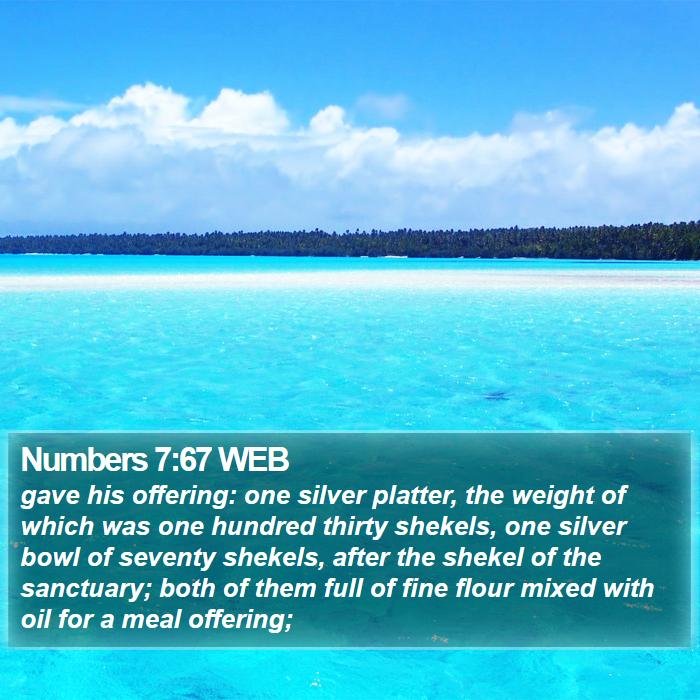 Numbers 7:67 WEB Bible Study