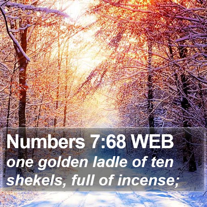 Numbers 7:68 WEB Bible Study