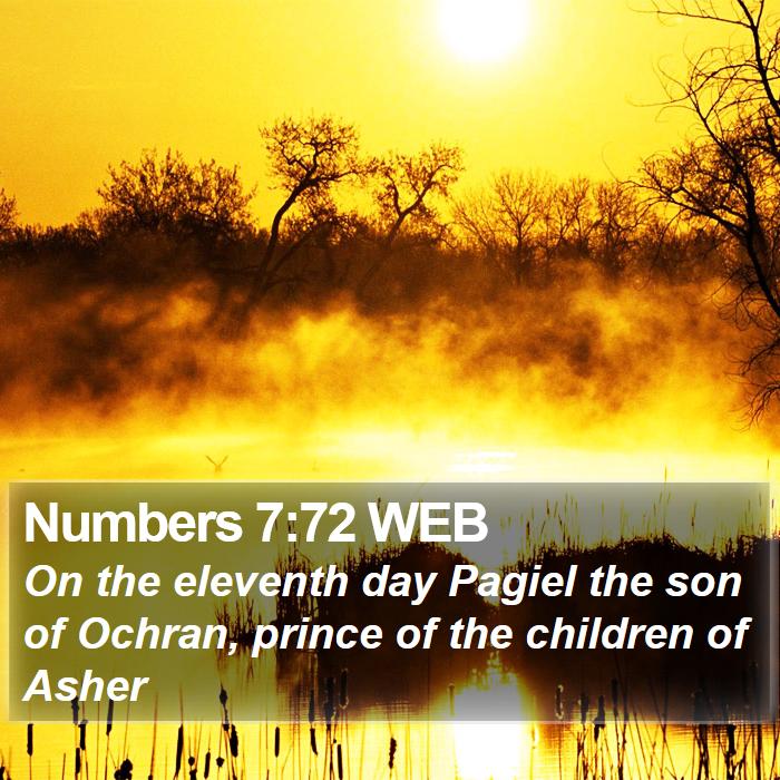 Numbers 7:72 WEB Bible Study