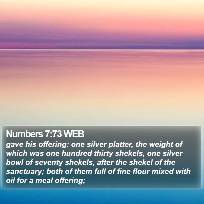 Numbers 7:73 WEB Bible Study