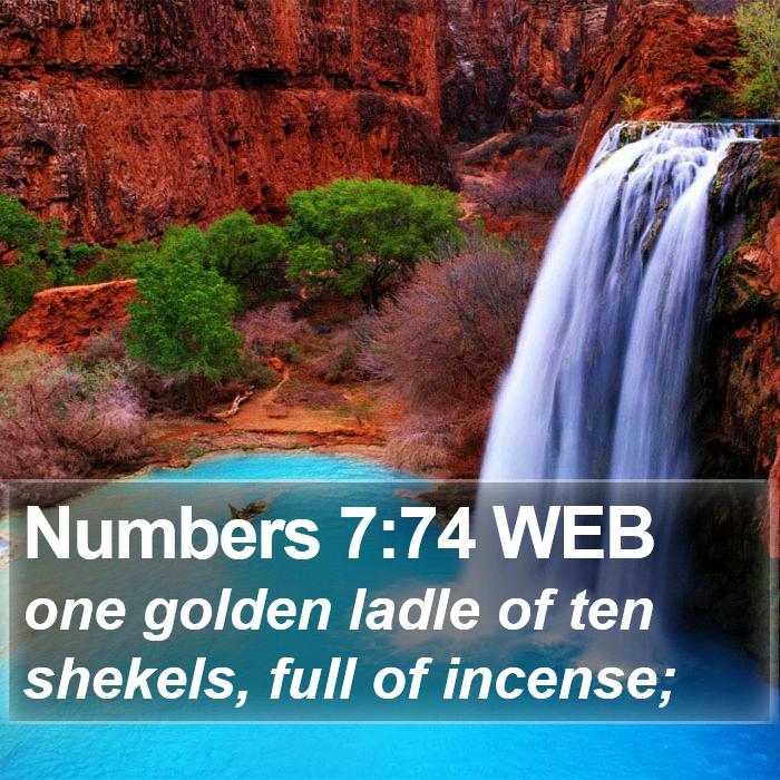 Numbers 7:74 WEB Bible Study