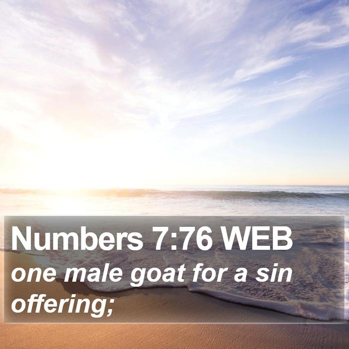 Numbers 7:76 WEB Bible Study