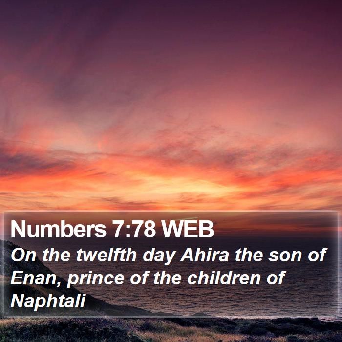 Numbers 7:78 WEB Bible Study