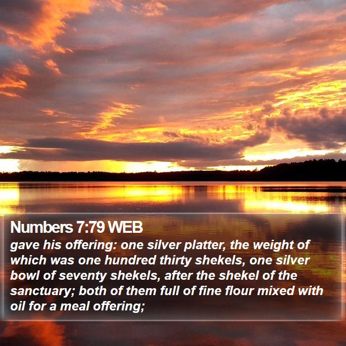 Numbers 7:79 WEB Bible Study