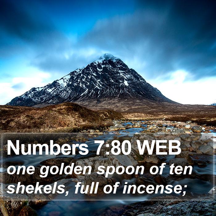 Numbers 7:80 WEB Bible Study