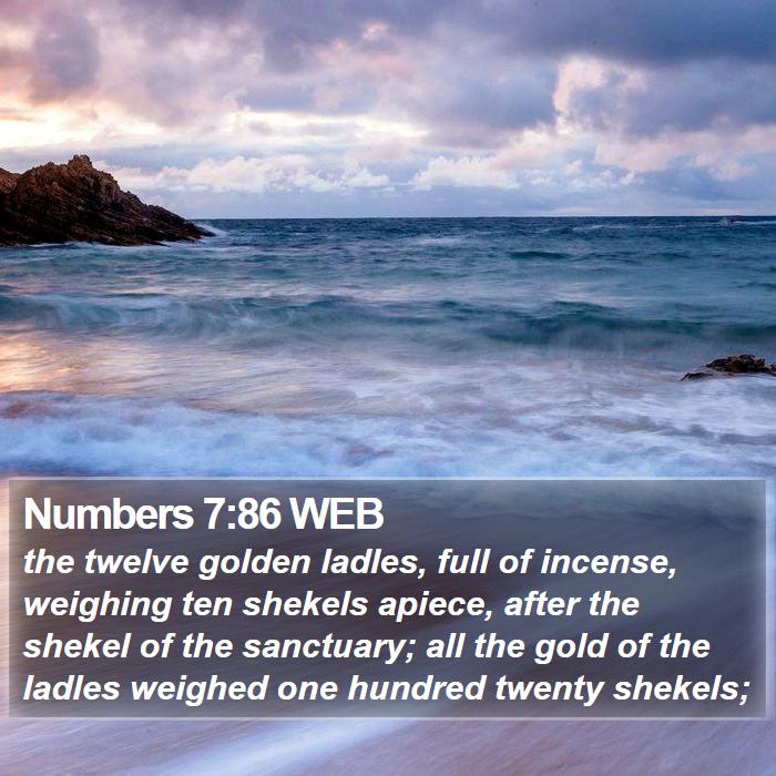 Numbers 7:86 WEB Bible Study