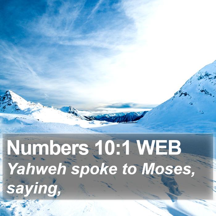 Numbers 10:1 WEB Bible Study