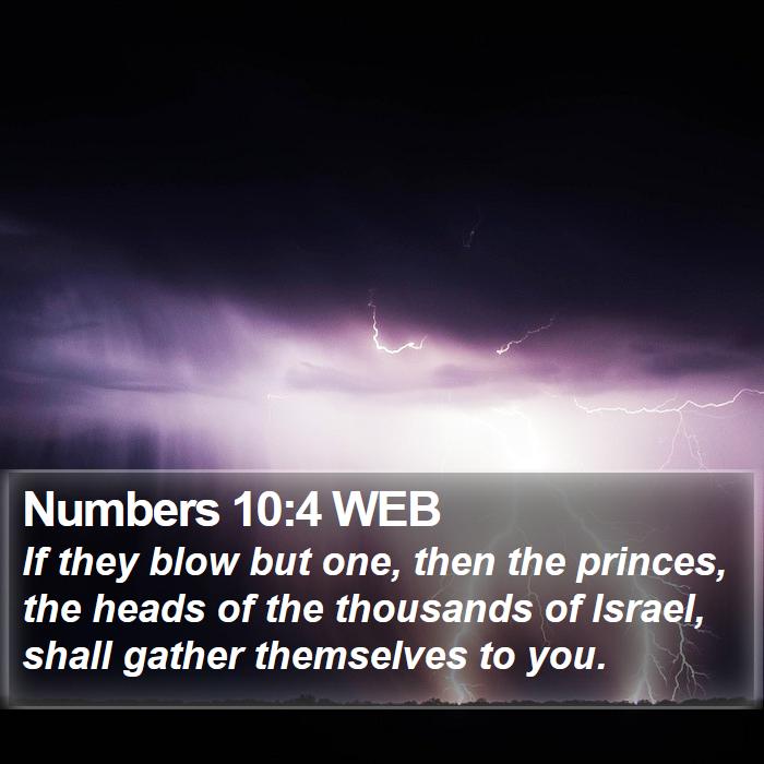 Numbers 10:4 WEB Bible Study