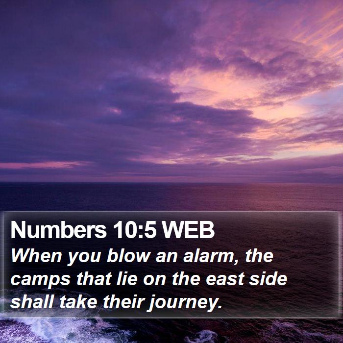 Numbers 10:5 WEB Bible Study